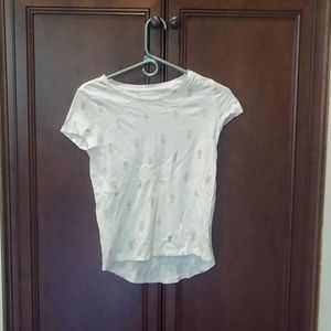 White and Gold Pineapple printed Children's Shirt